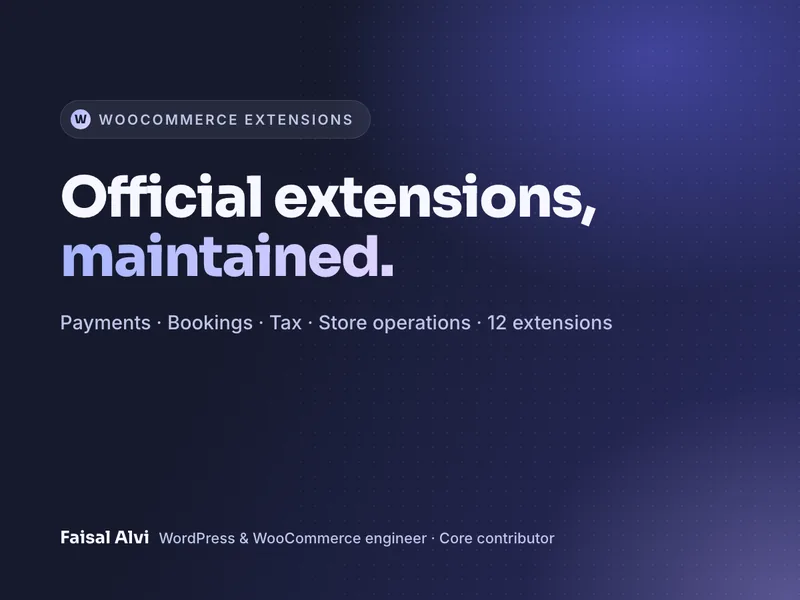WooCommerce Bookings and official extensions